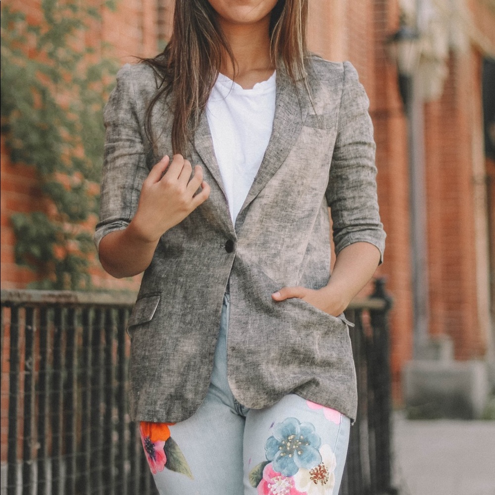 Elizabeth and James light grey blazer